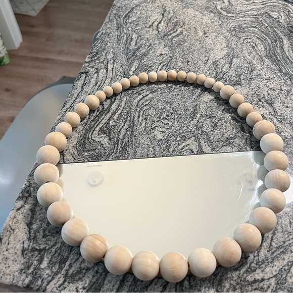 Beaded Half Moon Mirror - Picture 3 of 4